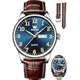 Watch Men Mens Watches Watches for Men Leather Band Classic Brown Leather Watch Men, Analog Watch Men, Black Mens Leather Watch, Dress Waterproof Large Face Mens Watch,Relojes para Hombres Watch