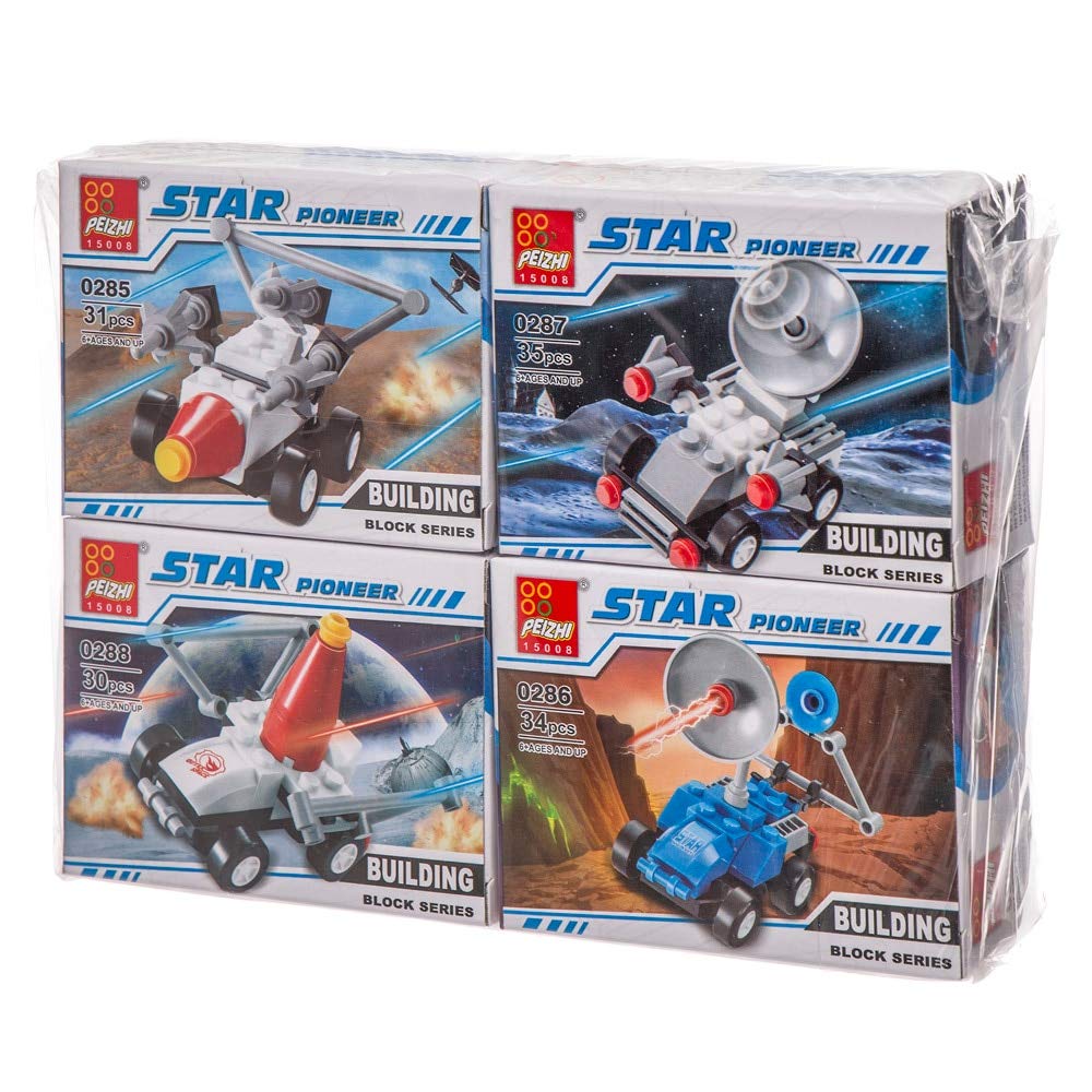 Kit De Construction Mini Briques De Noël Baker Ross - Lot De 4 Modèles (Arbre, Cheminée, Père Noël, Train) - Pour Enfants 6 Ans Et +