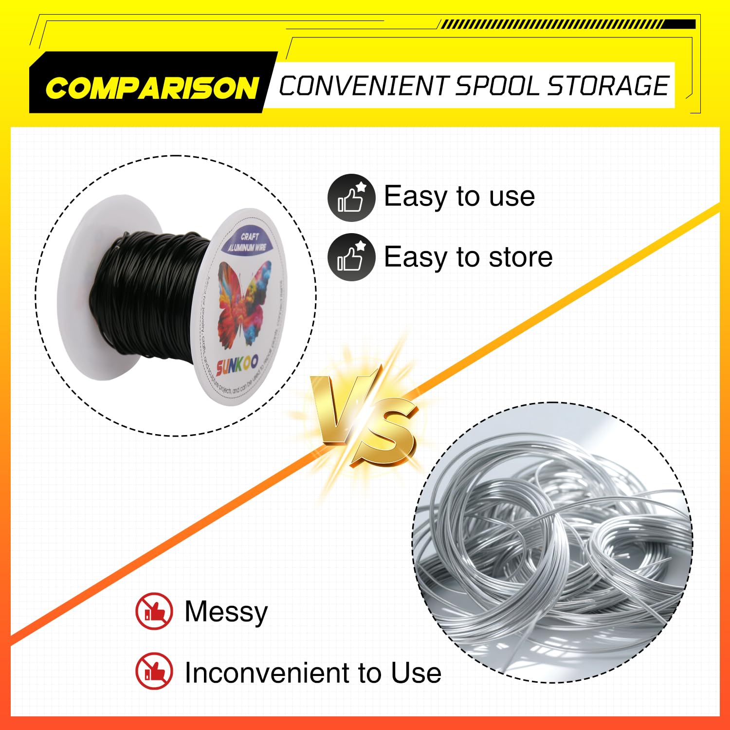 Sunkoo 20 Gauge 0.8mm Black Aluminium Craft Wire,98.4Ft Bendable Wire for Jewellery Making Sculpting, Floristry, Armature - Image 3