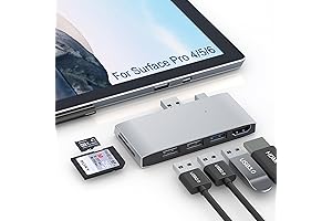 4K Surface Pro Hub, Premium USB 3.0 to Surface Surface Pro 6/...