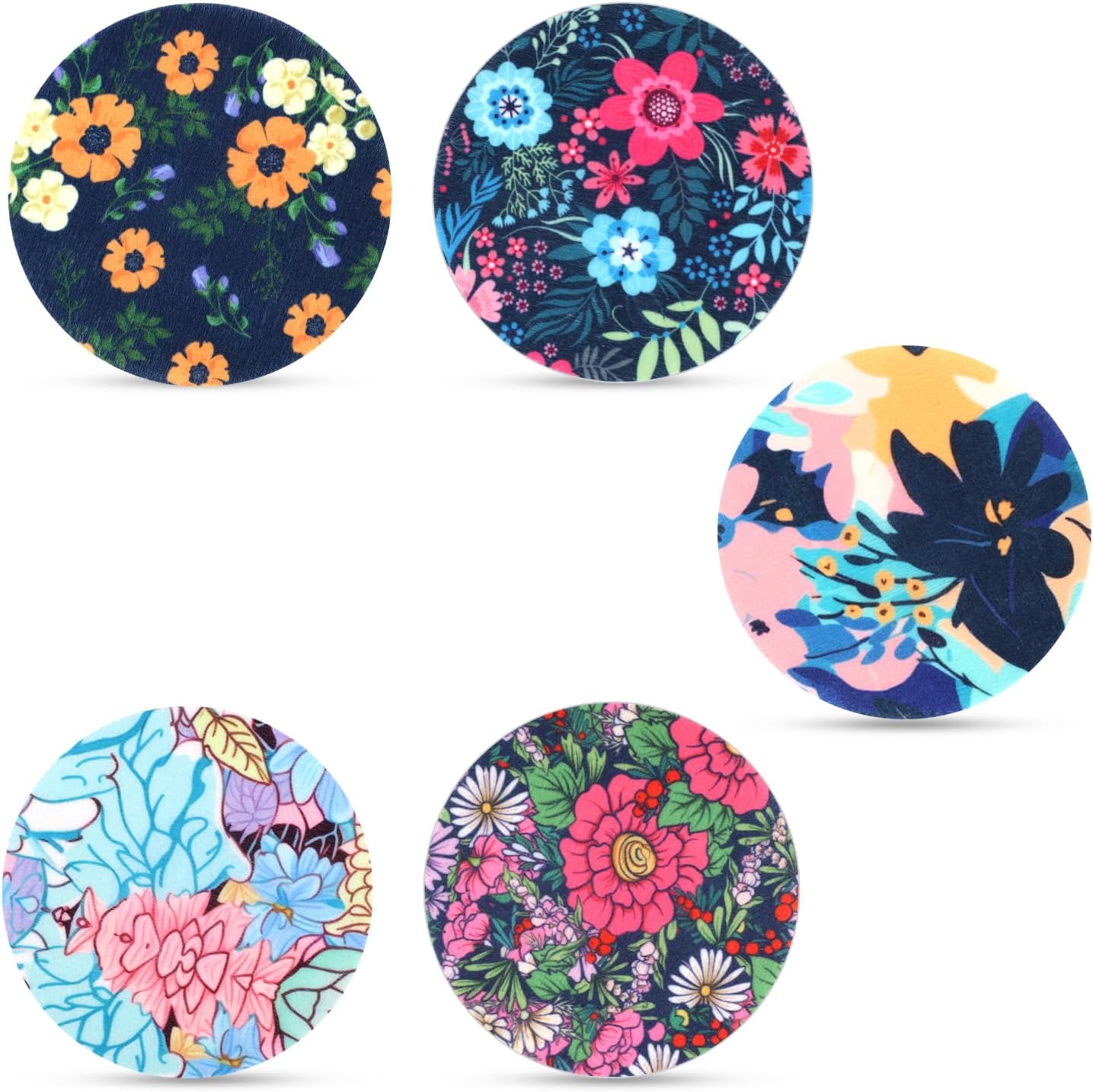 Pack of 25 Sensor Covers for Libre 2/3, Spring Flower Style Sensor Sticker, Water and Sweatproof Sensor Patches, Monitor Patch Accessories, Compatible with Libre (5 Styles)