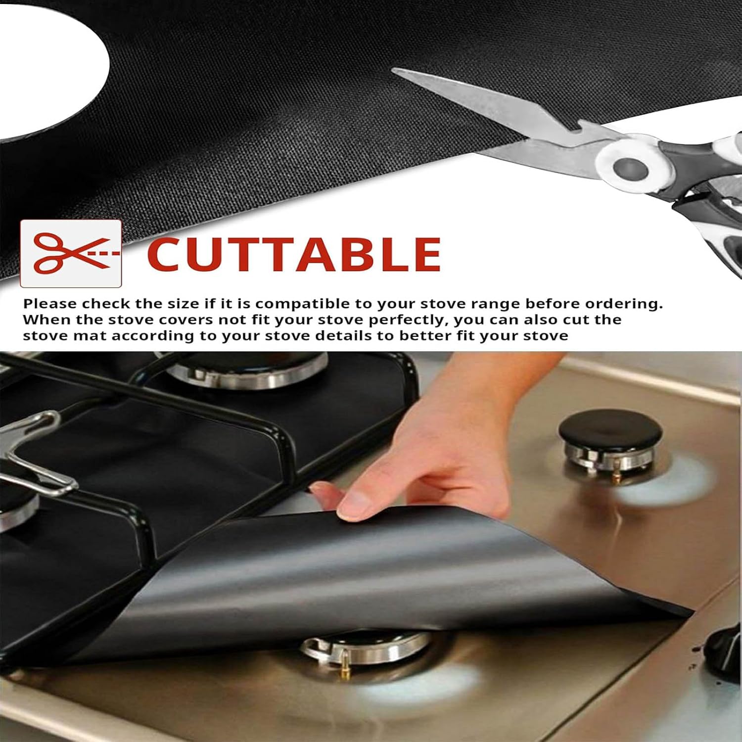 2 Pack Stove top covers ，stove top covers for gas burners for samsung, Reusable stove protectors for gas stove top Oven Liners Mat Gas Range Protectors Covers Non-Stick Washable