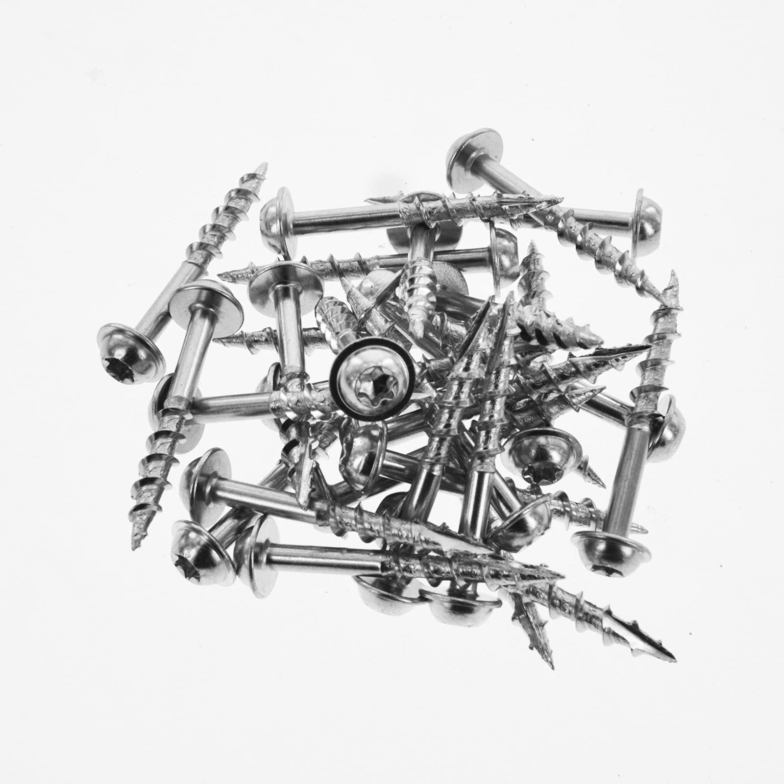 Milescraft 5212 Wood Pocket Hole Screws - #7 x 1-1/4" Washer Head with Coarse Thread (1000pc.), Torx Drive Self-Tapping, for Indoor Use