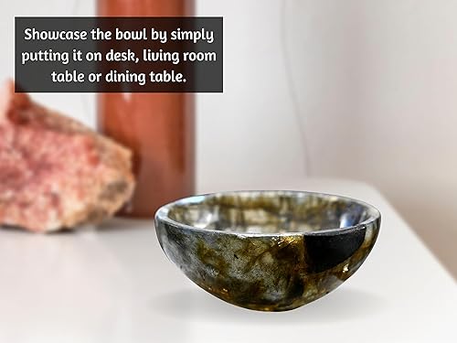 Miniatura 125 de Amazing Gemstone Clear Quartz Crystal Bowl - 2" Gem Stone Bowl for Altar Offering