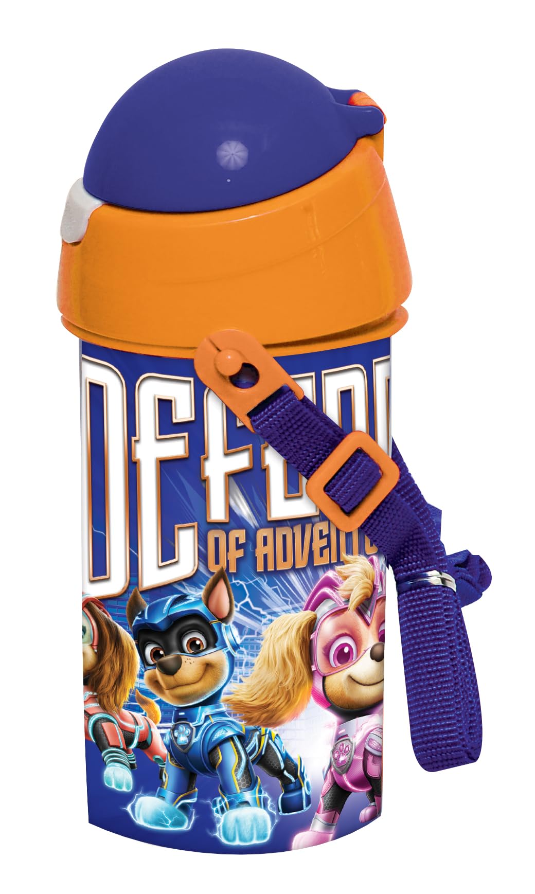 Om Supplies Paw Patrol Patrol Sport Pop Up Canteen Cycling Water Bottle Drink Bottle Flask With Neck Cord For Easy Carry School Lunch Kids Childrens 500Ml (Patrol)