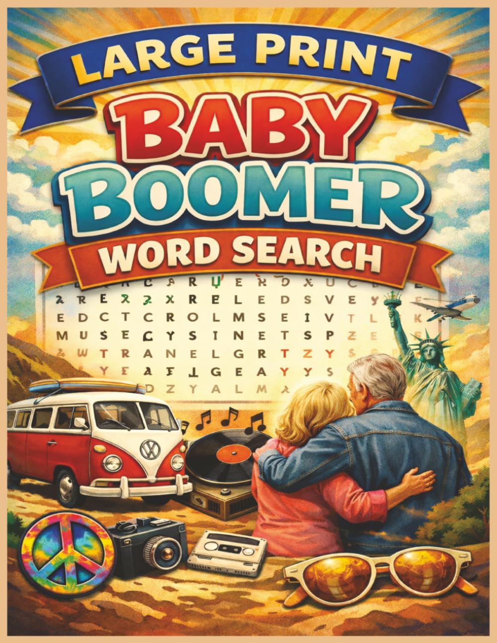 Large Print Baby Boomer Word Search: 50+ Large Print Word Search Puzzles Filled With Fun Baby Boomer Nostalgia