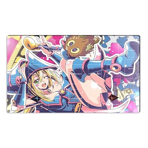 New Playmat Dark Magician Girl Kuriboh CCG TCG Trading Card Game Mat + Free Bag (ZD014-869-A) - Zd014-869-a
