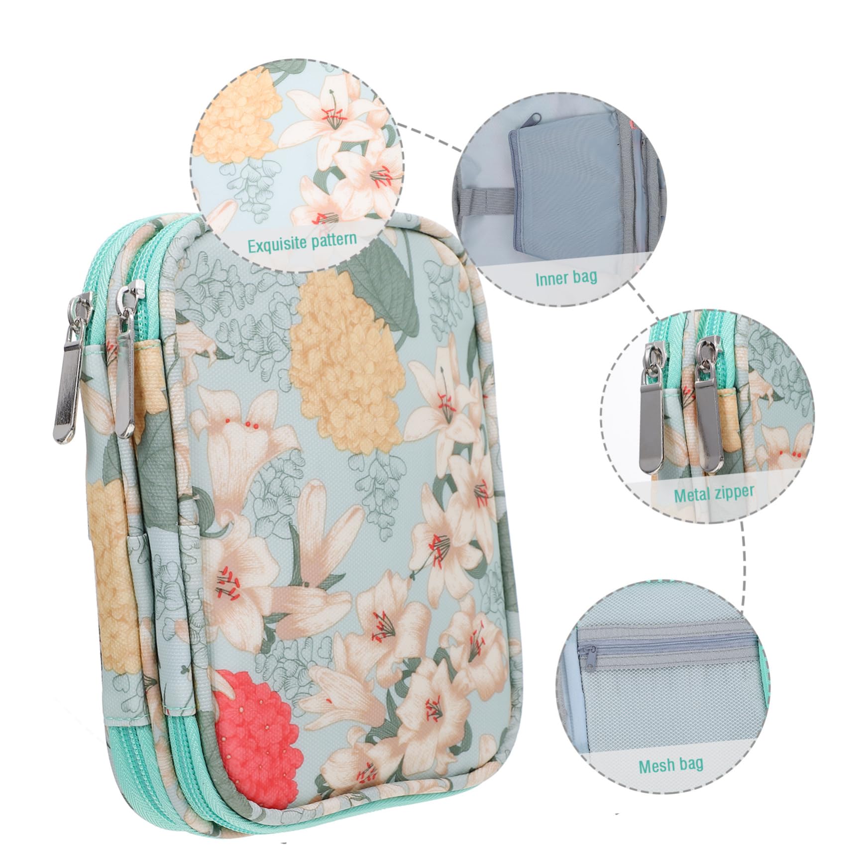 Tofficu 2piezas Estuche De Almacenamiento Para De Crochet Con y De Organizador Portátil Para Accesorios De Tejer y Ganchillo Para y Principiantes