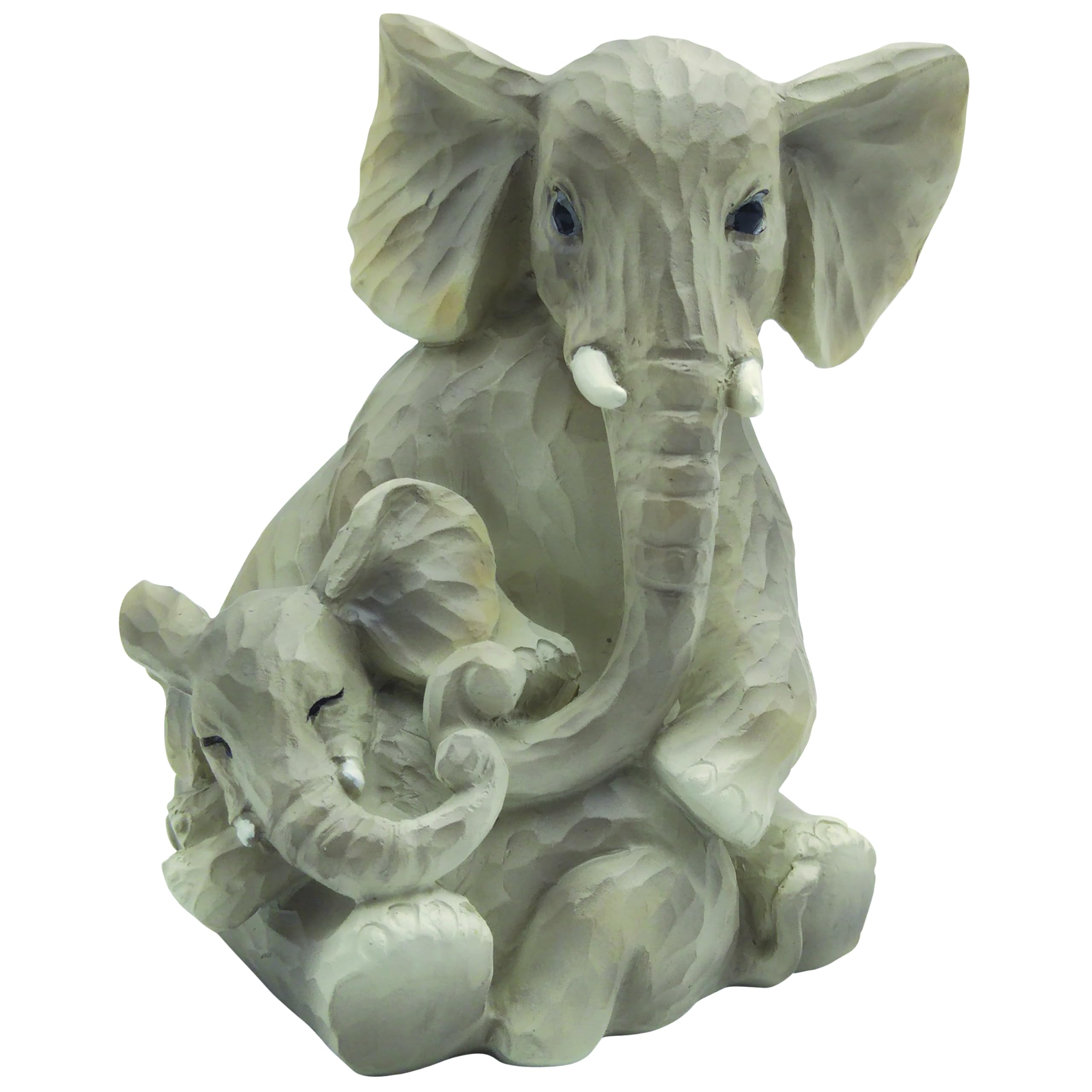 The Leonardo Collection Ellie & Family Cuddles Elephant Figurine Figurines Statues For Home Decor | Ideal Ornaments Friendship Gifts For Women & Men | Lovely Centerpiece & Living Room Accessories