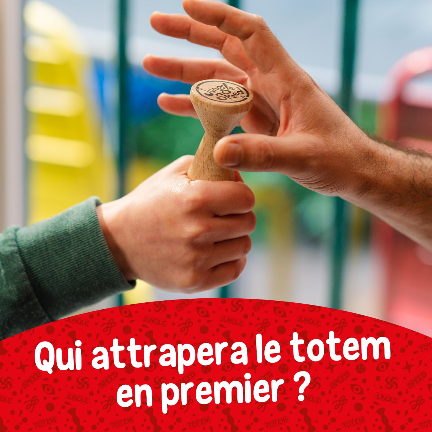 Asmodee Jungle Speed Classique Jeu de Rapidité Enfants 7 Ans 2-10 Joueurs Version Bois Eco-Responsable