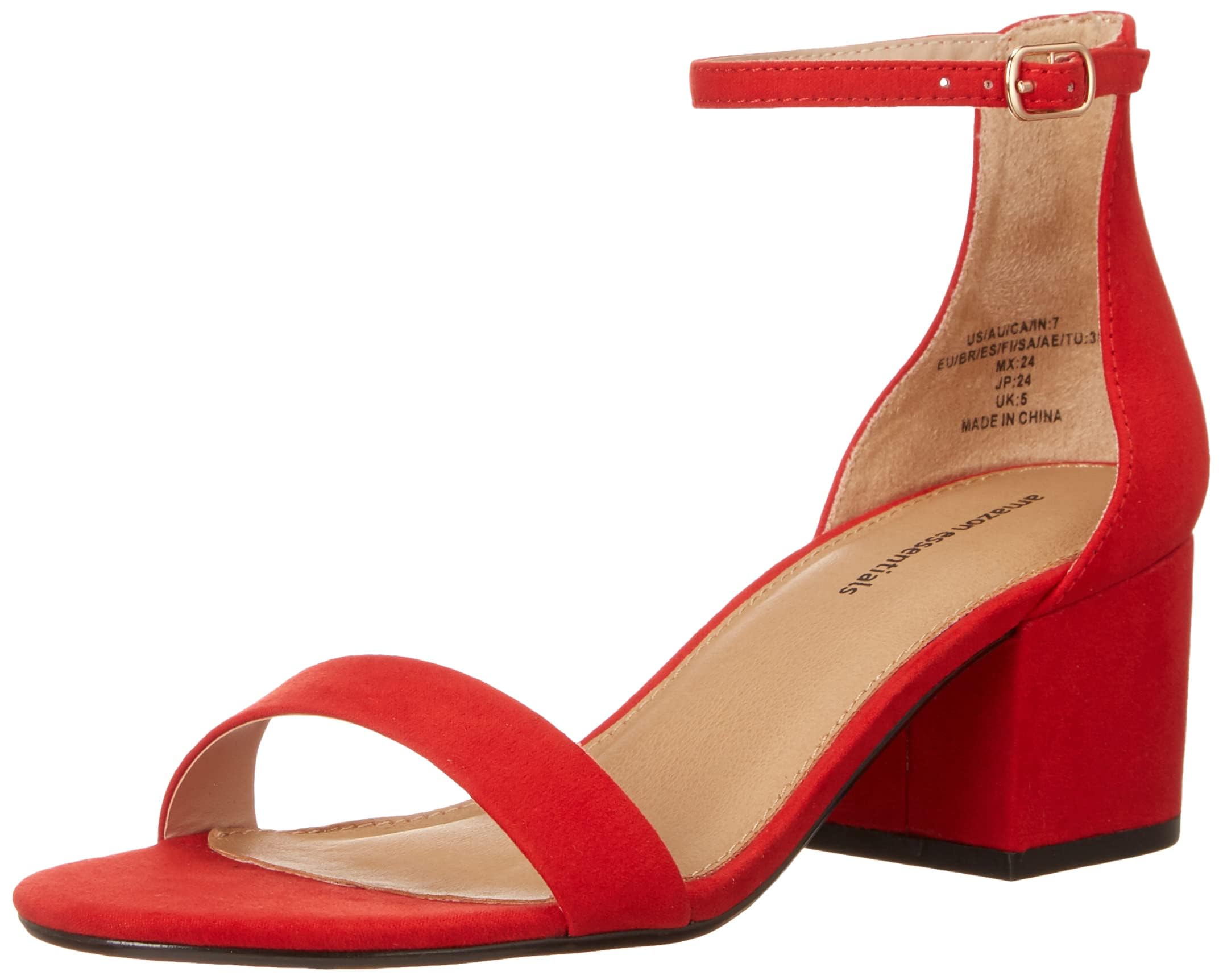 Amazon Essentials Damen Sandale mit Absatz und Zwei Riemchen