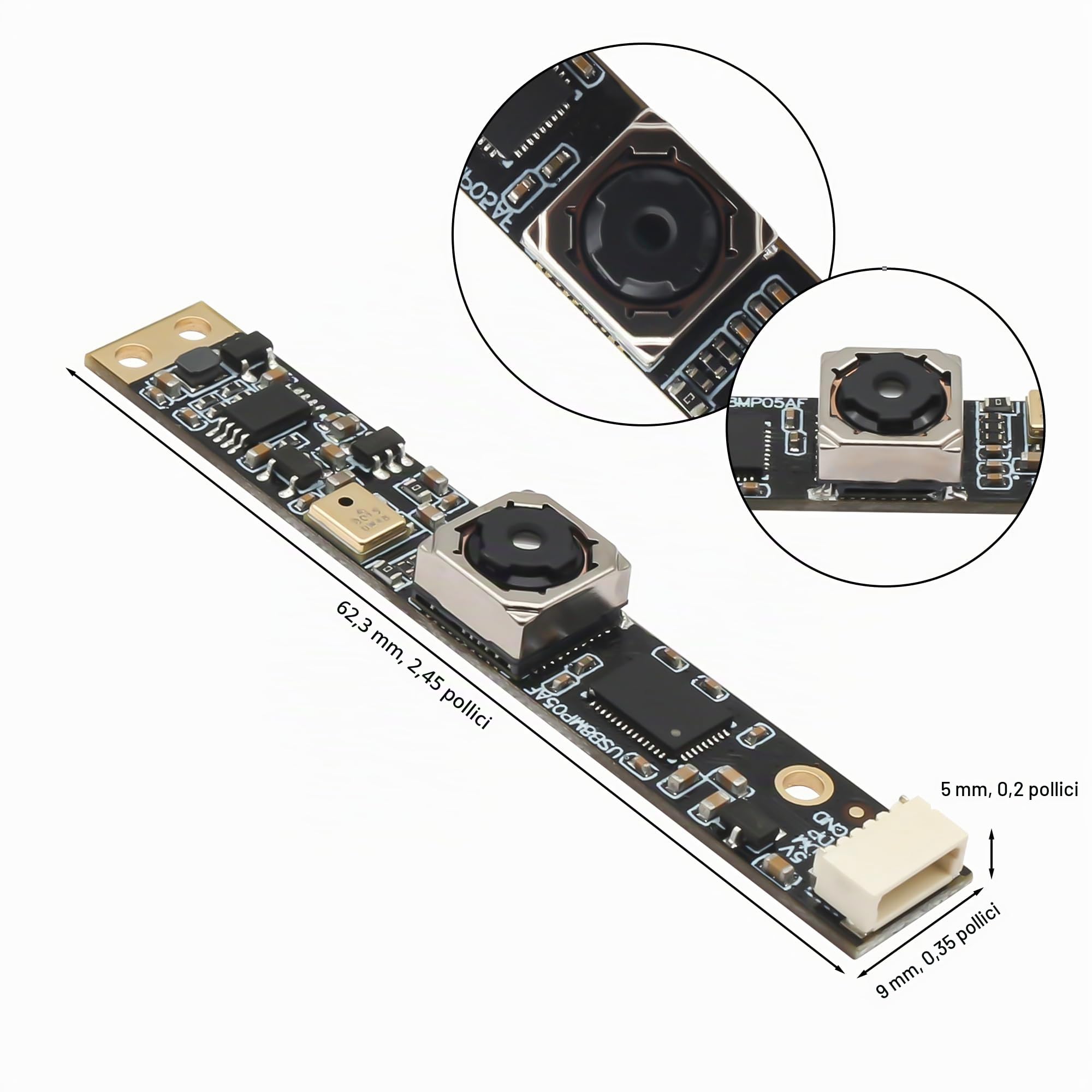 Svpro Telecamera USB autofocus 8 MP con microfono per computer UVC USB2.0 Mini webcam Board