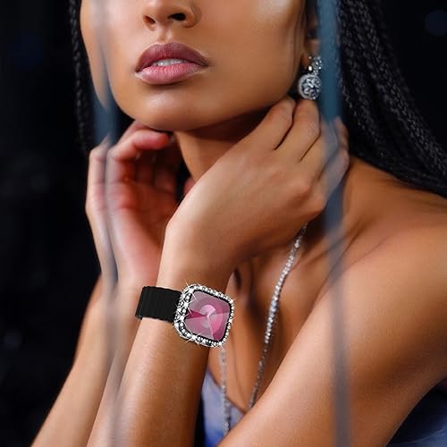 Miniatura 9 de Surace Funda impermeable brillante 2 en 1 compatible con Apple Watch Series 9, Series 8 Series 7 de 1.614 pulgadas, protector de pantalla con borde