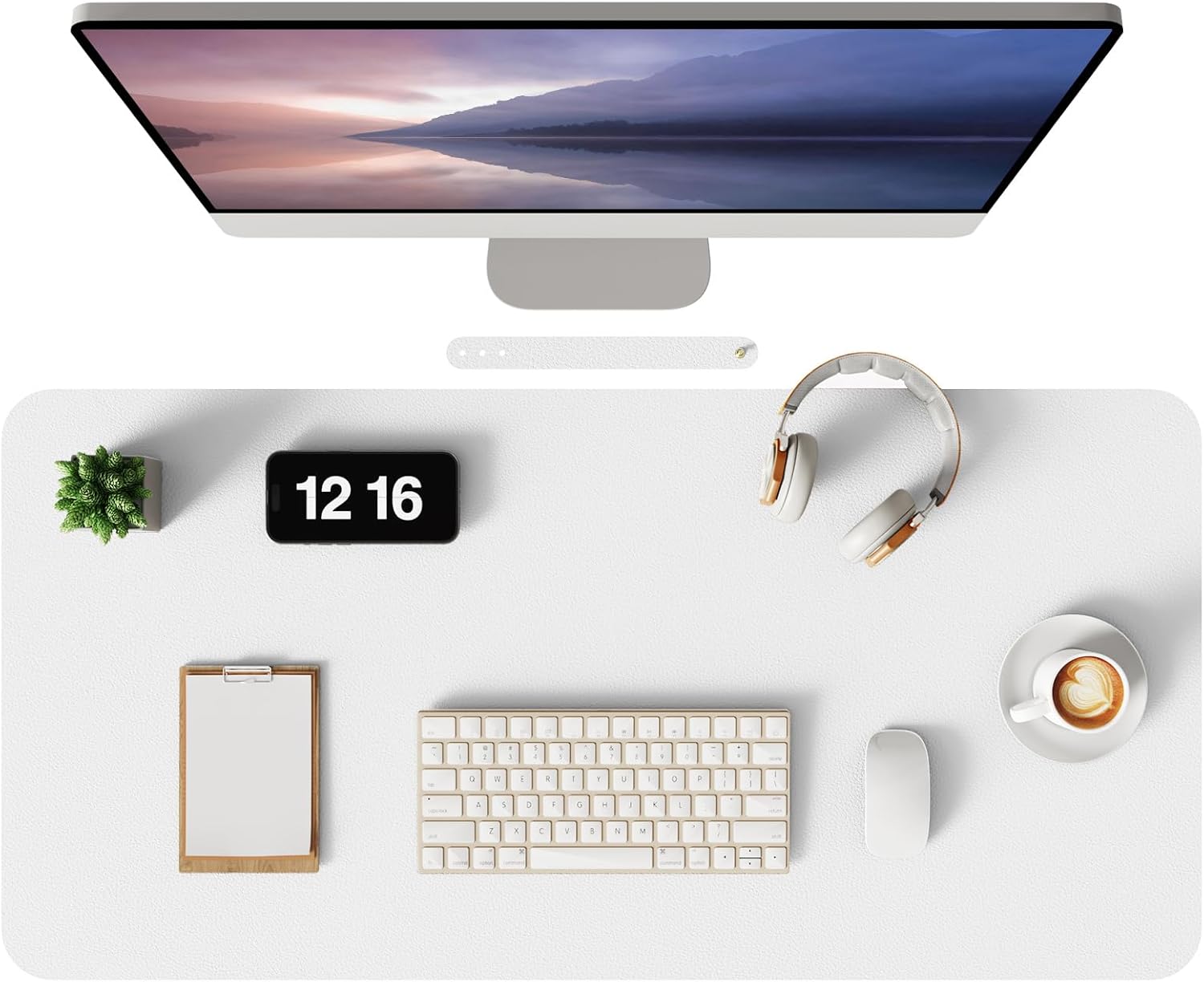 MOLMO Non-Slip Desk Mat, Waterproof Desk Pad Table Protector, Easy Clean Laptop Mat Large Mouse Pad Leather Writing Mat with Suede for Office/Home/Decor (White, 60 x 35 cm) MOLMO Non-Slip Desk Mat, Waterproof Desk Pad Table Protector, Easy Clean Laptop Mat Large Mouse Pad Leather Writing Mat with Suede for Office/Home/Decor (White, 60 x 35 cm)