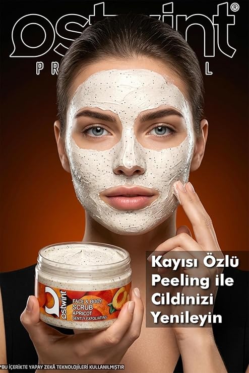Ostwint Yüz ve Vücut Peeling Scrub Kayısı 300 ml, Cilt Temizleyici, Pürüssüzleştirici, Dolaşımı Hızlandırıcı