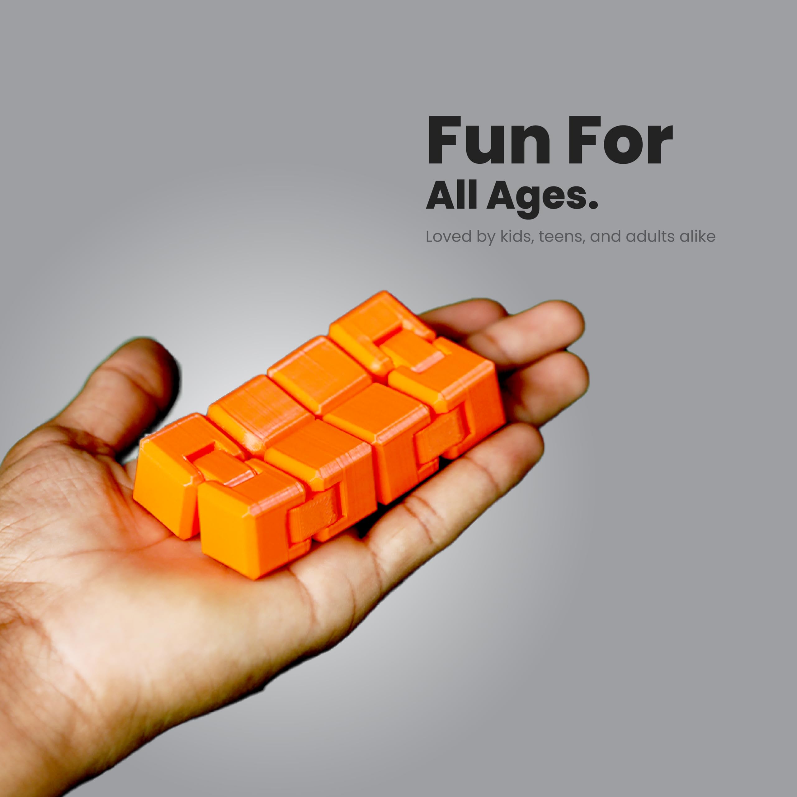 Wublue Infinity Cube – Fidget Toy for Focus & Stress Relief | Pocket-Sized, Smooth Hinges | Fun Desk Gadget for All Ages 2