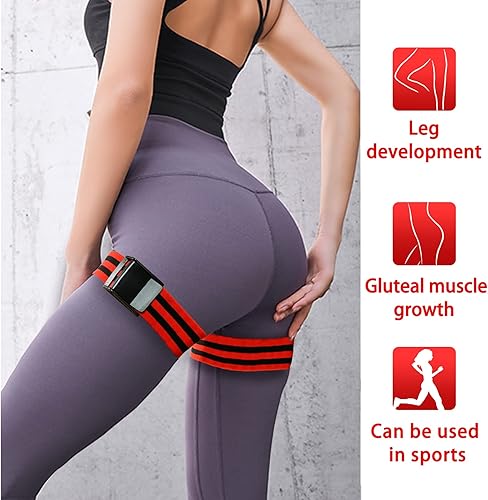 Miniatura 3 de KICOSOADT Bandas de glúteos, bandas de restricción de flujo sanguíneo para mujeres, glúteos y construcción de cadera, equipo de entrenamiento de