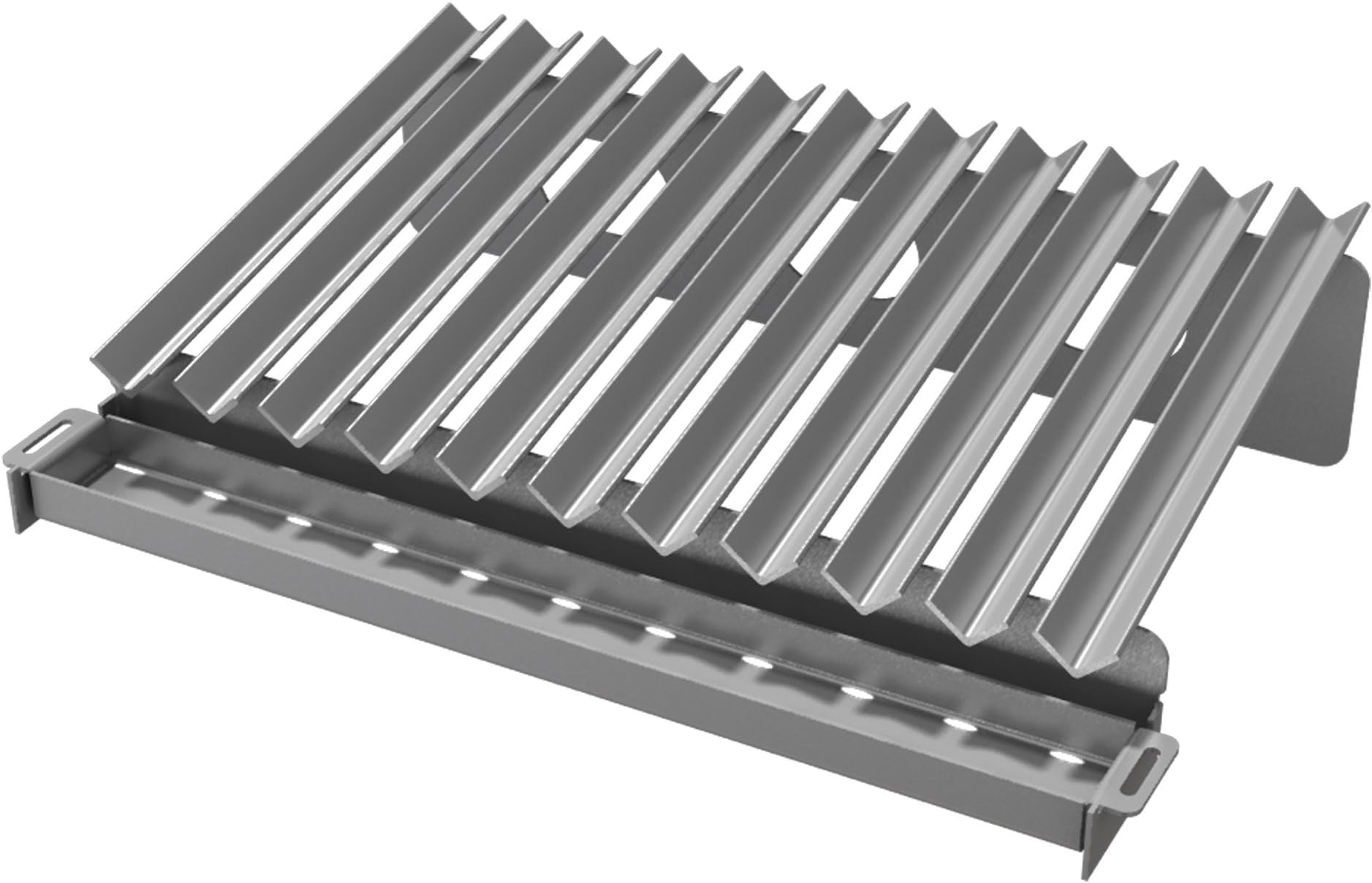 NVG12 Deluxe V Channel Grill Grate Topper, 19-Inch, Solid Steel