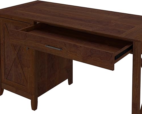 Miniatura 12 de Bush Furniture Key West - Escritorio de 48 W en nogal gris oscuro Gris Oscuro Nogal,gris (cape cod gray),Roble blanco de lino.,cereza bing,Roble