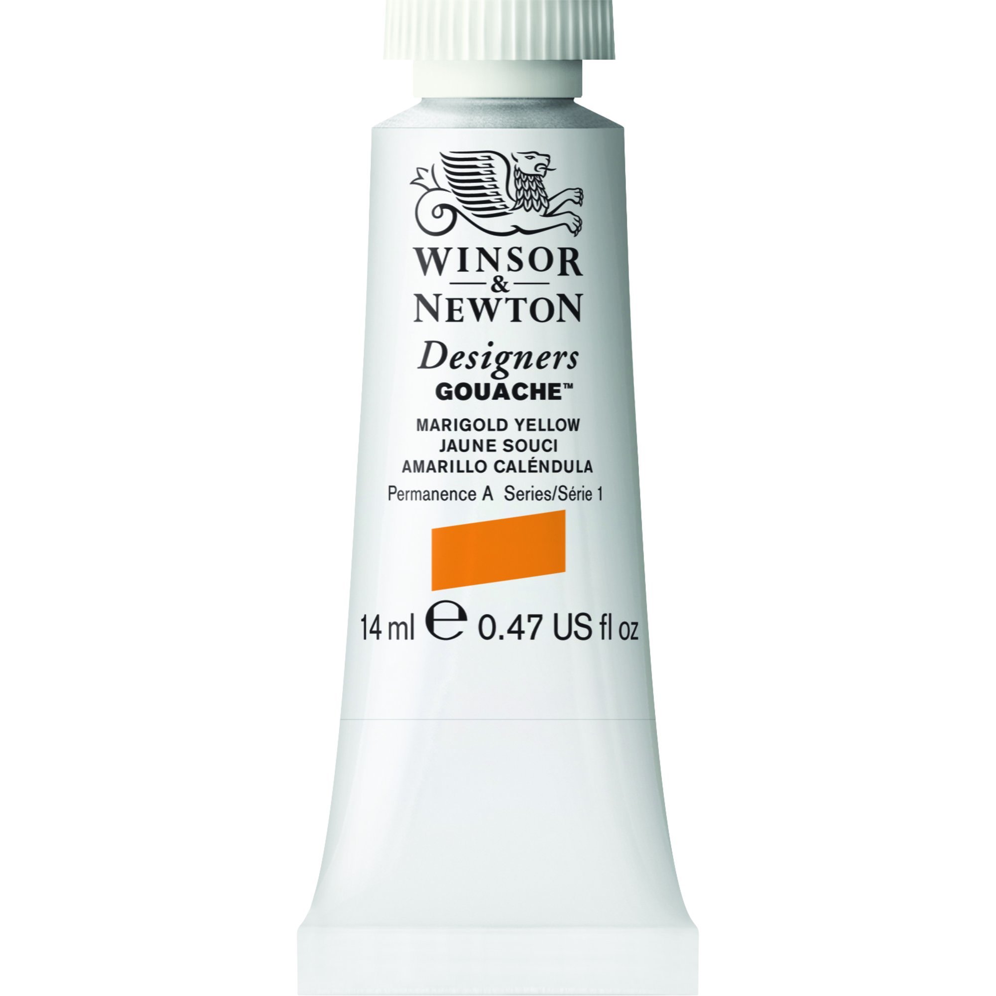 Winsor & Newton Designer's Gouache, 14 ml (0.47oz) tube, Marigold Yellow