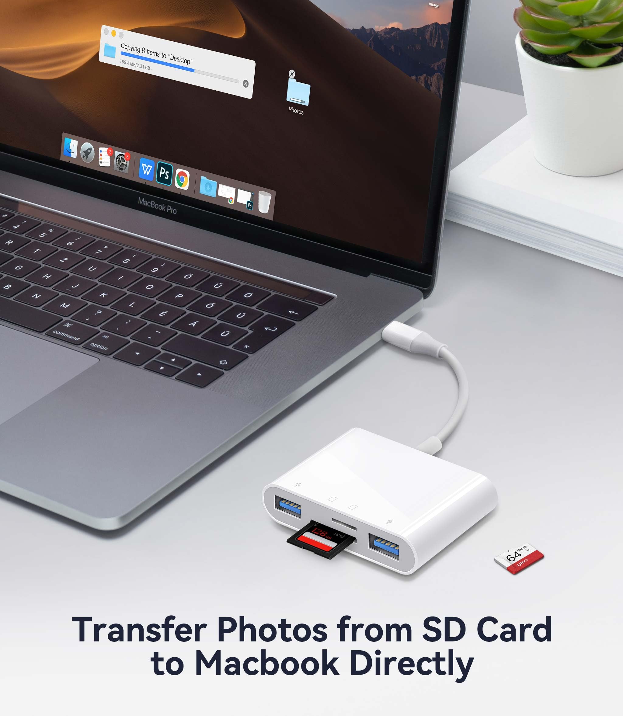 Amazon.com: USB C SD Card Reader for Mac/MacBook/iPad/iPhone 15