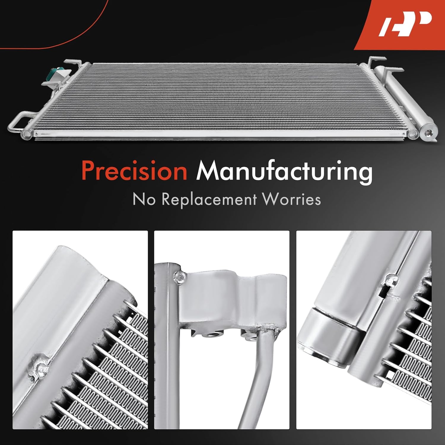 A-Premium Air Conditioning A/C Condenser Compatible with BMW M5 2012-2017, M6 2012-2018, M6 Gran Coupe 2014-2019, 3.0L 4.4L, Replace# 4434, 17112284243