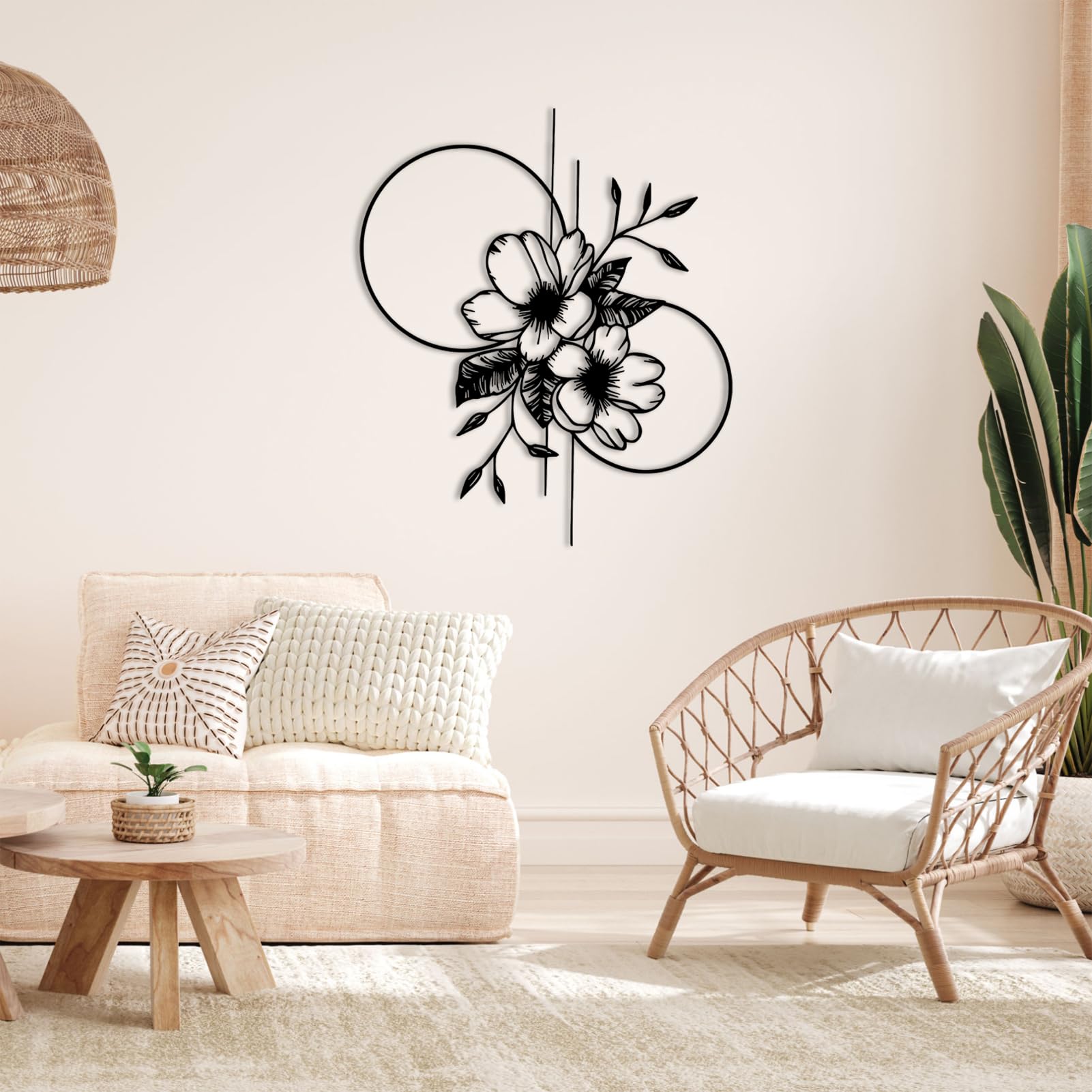 LSFYYDS Decoración De Flores De Metal,Decoración De Flores Montadas En La Pared,Decoración De Pared De Flores,Decoración De Flores De Metal Para Decoración De Sala De Estar