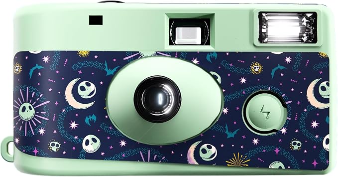 Disney Jack Skellington Disposable Camera with Flash 20 Exposure Film Jack Skellington Gifts for Women, Men and All Fans of Tim Burtons The Nightmare Before Christmas Mystic Jack