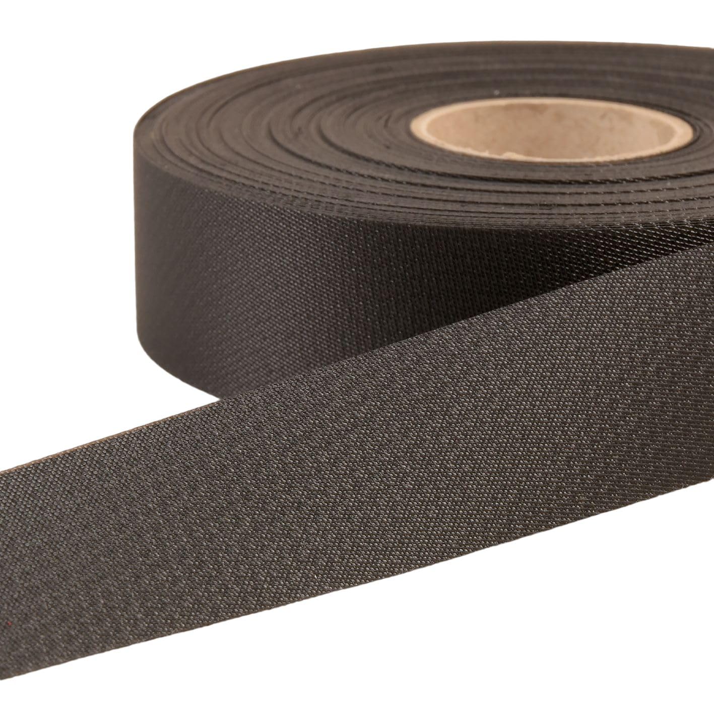 MYMERCERIE Flat Bias Binding Tape 30 mm Black by the Metre Made in France