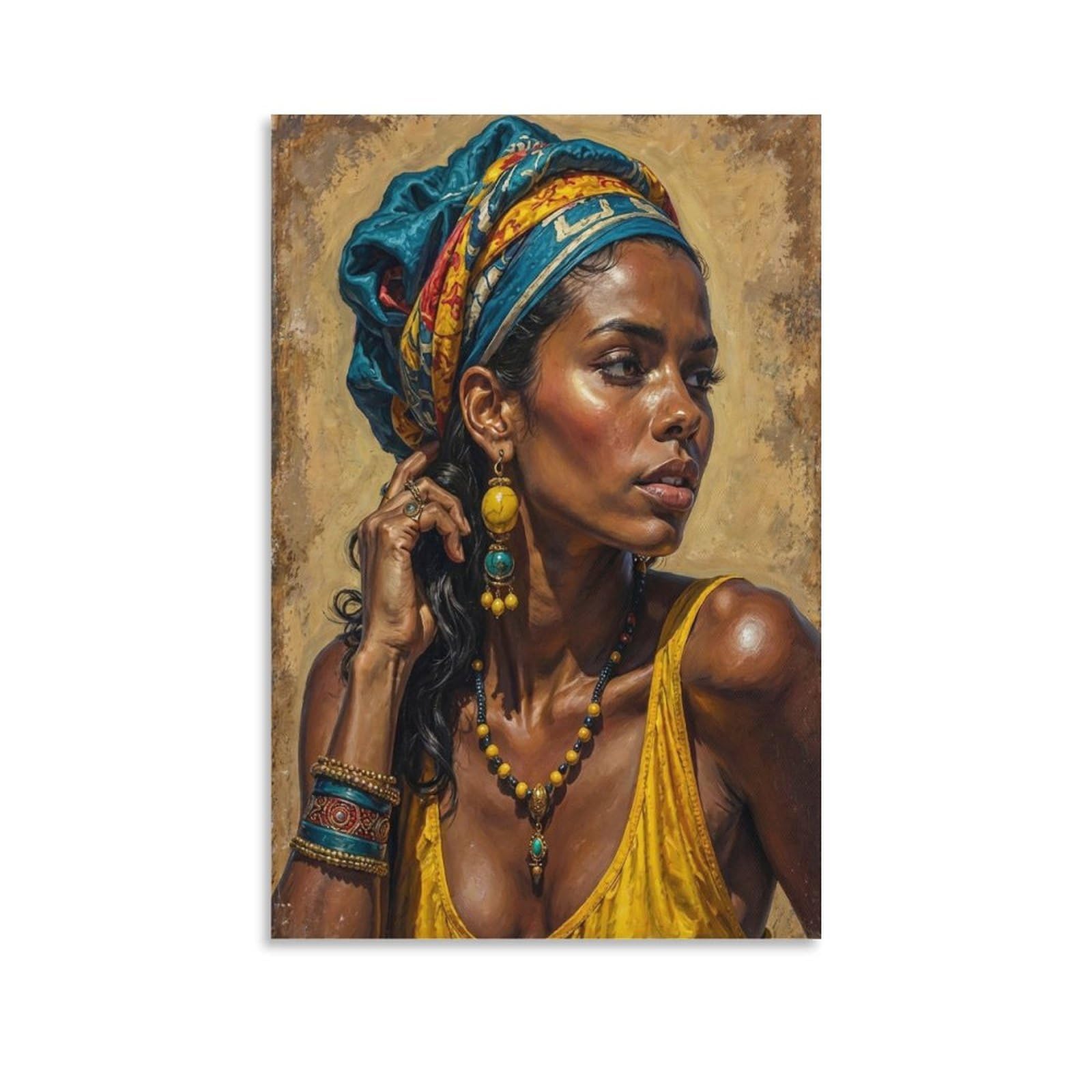 Puzzle pour Adultes 2000 pièces, Portrait de Femme avec Affiche, pièces Parfaitement imbriquées Lettres au Dos, Cadeau pour Personnes âgées 70x100cm
