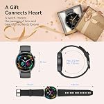Smart Watch for Men Women, Answer/Make Call, 1.32'' AMOLED Screen Fitness Tracker with Heart Rate/Sleep/SpO2 Monitor, Smartwatch for iPhone/Samsung/Android, 110 Sport Mode, 3ATM Waterproof(Black)