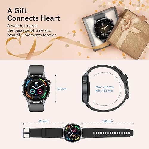 Miniatura 8 de Reloj inteligente para hombres y mujeres, responderhacer llamadas, pantalla ultra clara AMOLED de 1.32 pulgadas con monitor de frecuencia cardíaca,