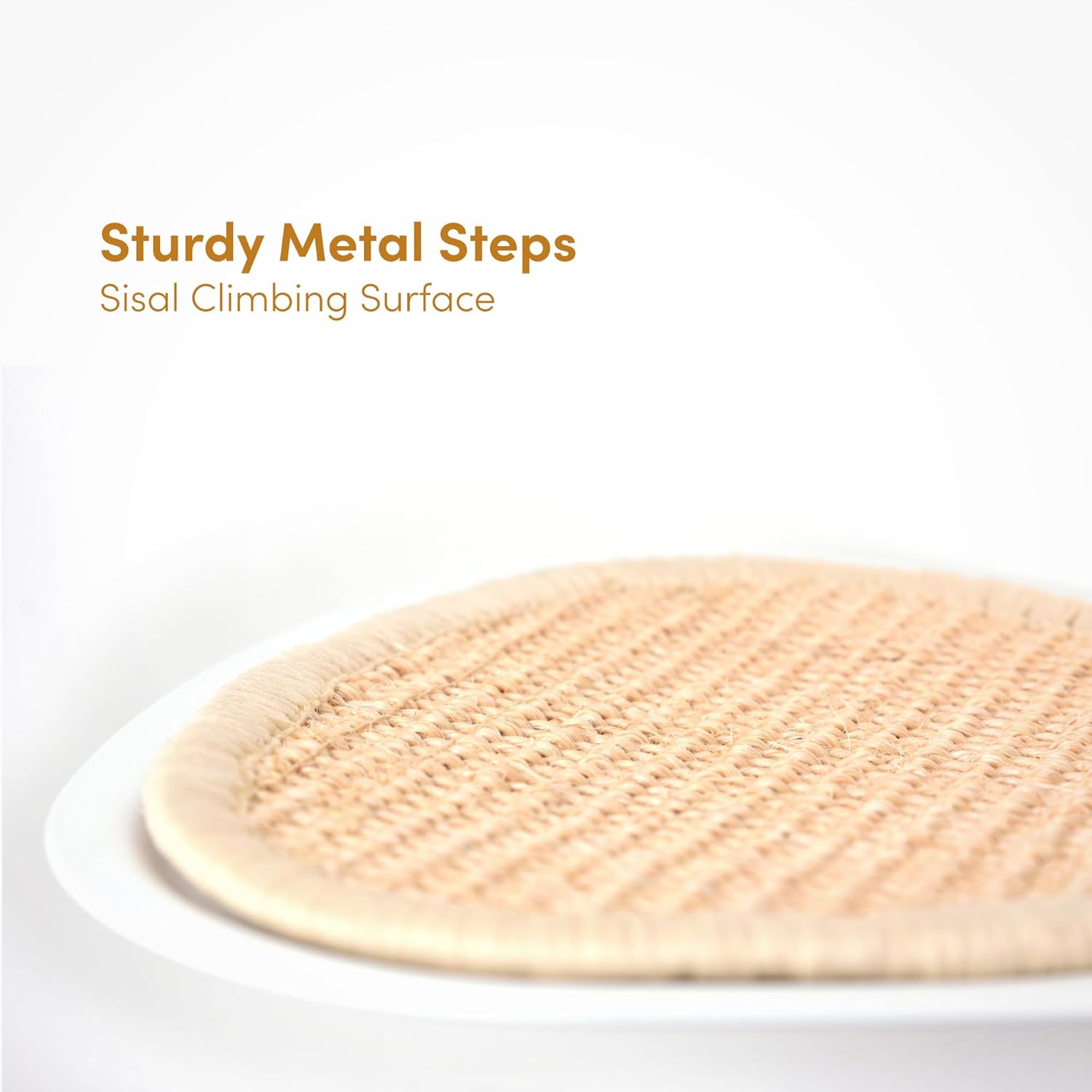 68" Tall Wall-Mounted Cat Tree – Modern Space-Saving Cat Shelf with Sisal Scratching Post & Steel Climbing Steps – Stylish Cat Wall Furniture for Small Spaces