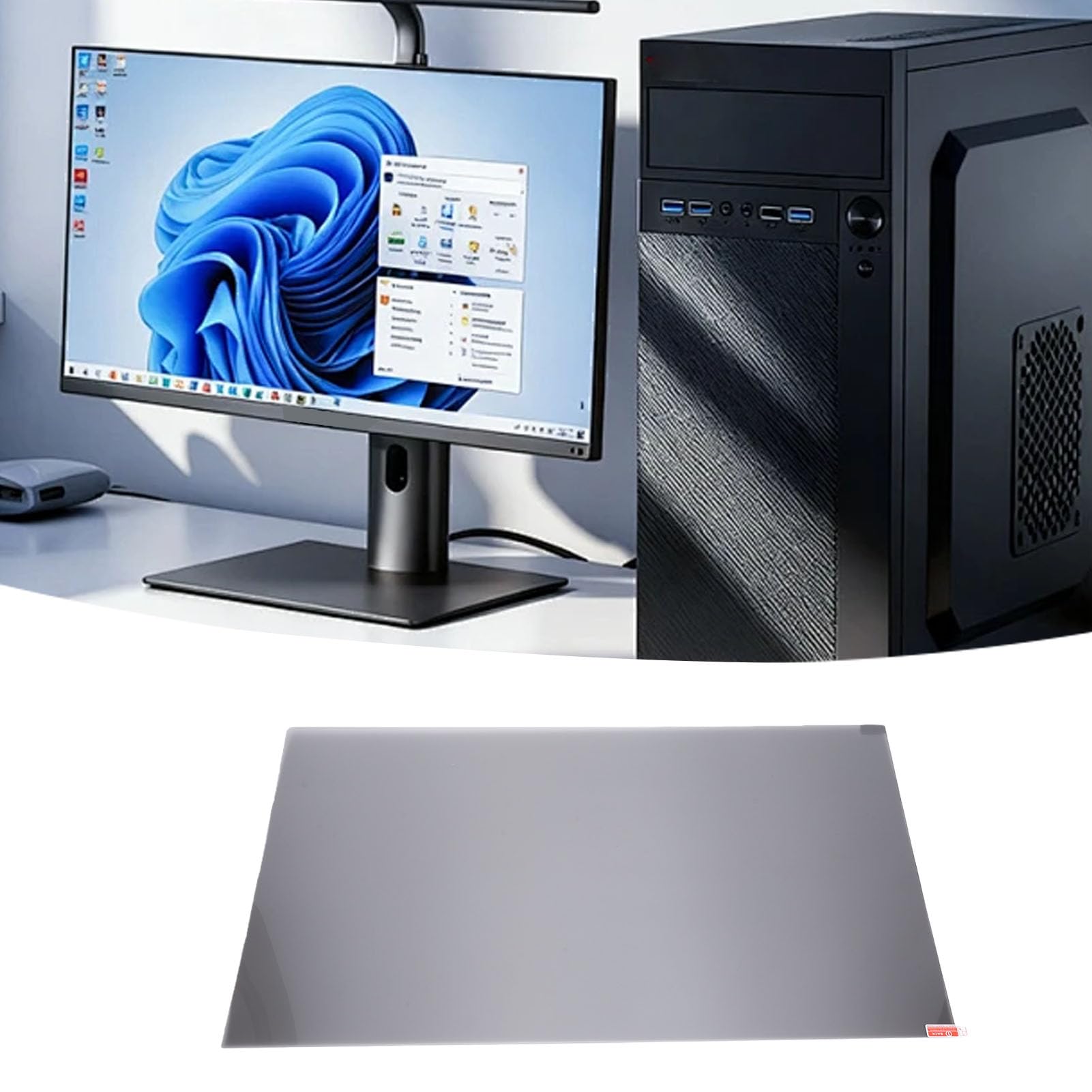 Filtro de pantalla de privacidad de computadora de 23,8 pulgadas para monitor, protección ocular 16:9, protector de monitor de computadora antideslumbrante, accesorios de