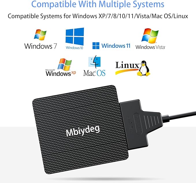 Adaptador SATA a USB 3.0 y USB C para SSD/HDD 3.5/2.5 pulgadas miniatura 7