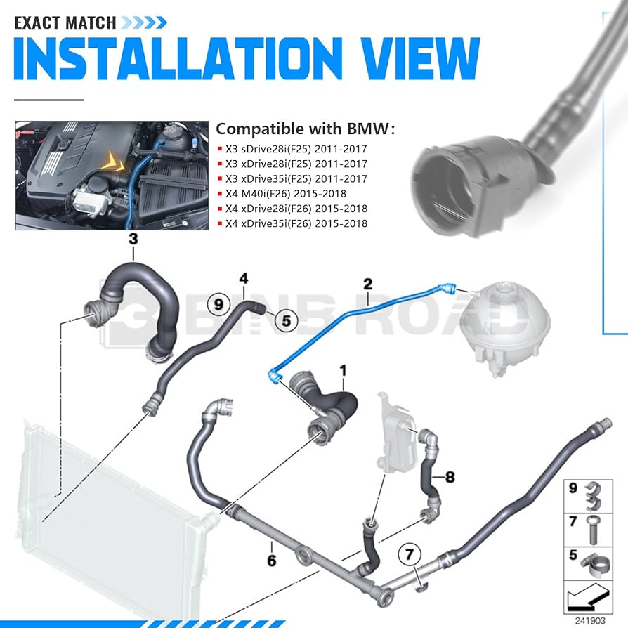 Amazon.com: BINB ROAD Engine Coolant Overflow Hose Expansion