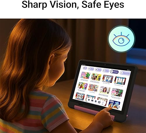 Miniatura 6 de ApoloMedia Tableta para niños, 10.1 pulgadas HD Android 15, 64 GB de almacenamiento, 8 GB de RAM, modo de protección ocular, batería de 10 horas,