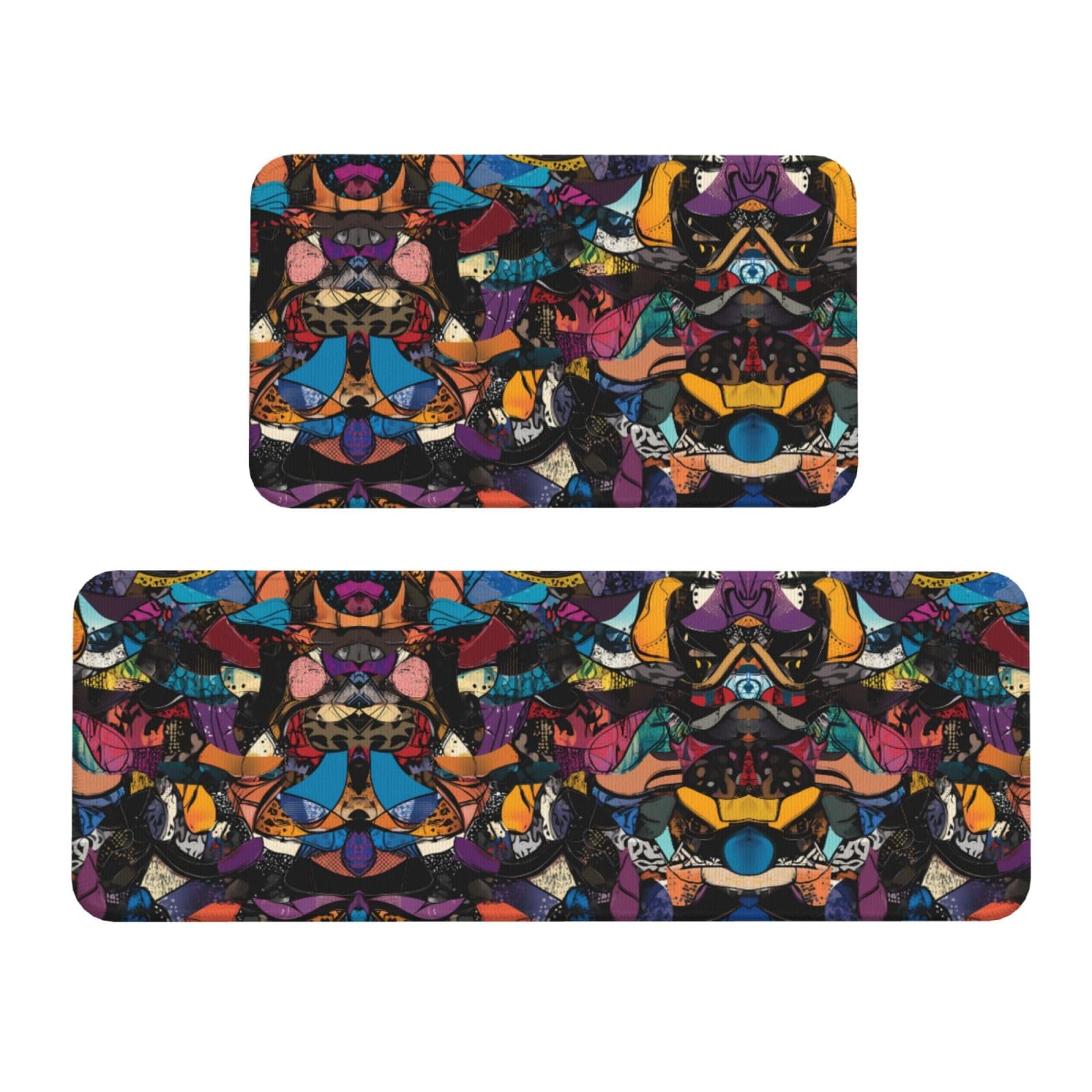 Alfombrillas de cocina con base antideslizante y diseño artístico para mayor seguridad