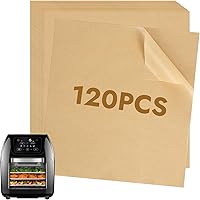 Vista 1 de BYKITCHEN Revestimientos para freidora de aire de 9.4x8.7 pulgadas compatibles con freidora de aire de 4-7QT y freidora de aire multifuncional