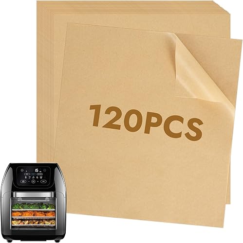 BYKITCHEN Revestimientos para freidora de aire de 9.4x8.7 pulgadas compatibles con freidora de aire de 4-7QT y freidora de aire multifuncional