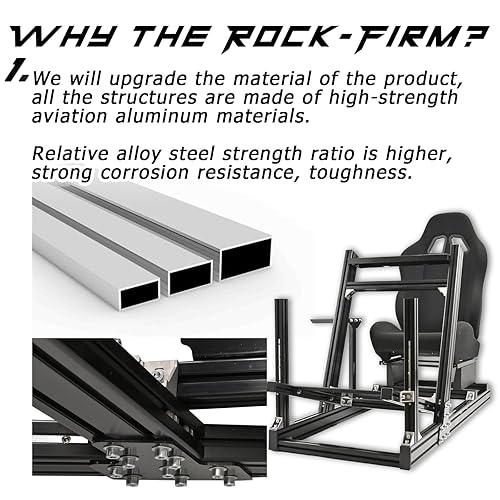 Miniatura 3 de Anman G920 Rock-Firm Racing Simulator Cockpit Fit for Logitech G29 G923,Thrustmaster T300RS T150S TX, Fanatec,PC,PS4 Steering Wheel Stand race car