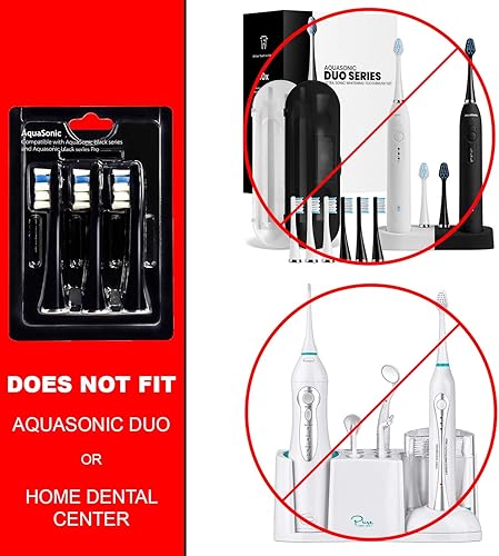 Miniatura 6 de AquaSonic Cabezales de cepillo de repuesto originales Proflex  Aceptado por ADA  para dientes más blancos y cuidado de las encías  Compatible con