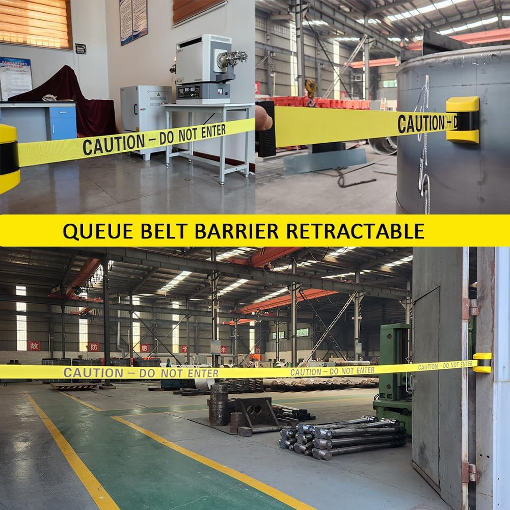 Magnetische Absperrseile, Sicherheitswarnbänder, 'caution Do Not Enter'wall Mounted Queuing Barrier, Retractable Barrier, Abs Plastic Housing, 5 / 10m, Warning Tape Personnel Guidance System（5m）