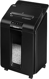 Fellowes AutoMax Micro-Cut 100M Commercial Office Auto Feed 2-in-Paper Shredder with 100-Sheet Capacity