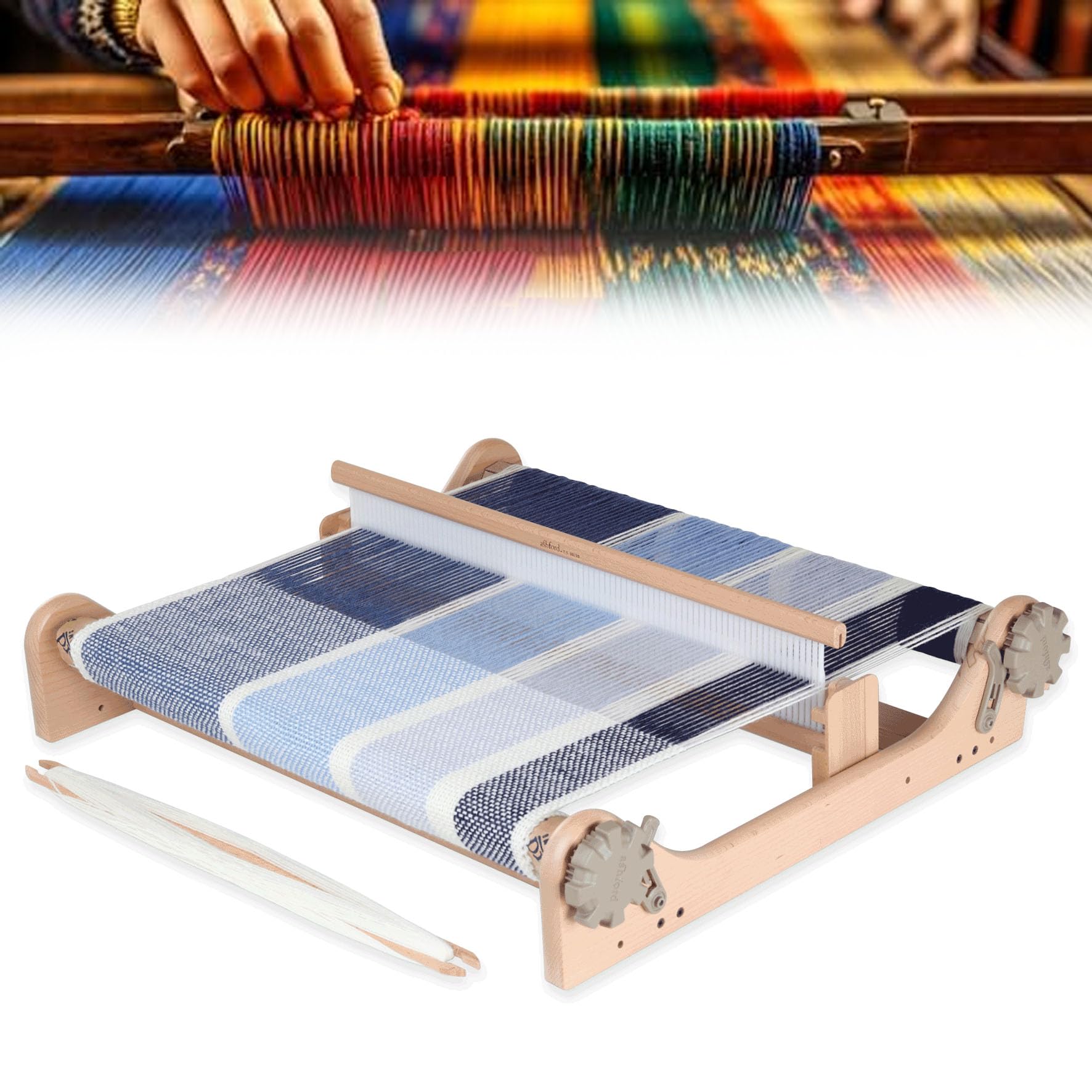Ręczna Maszyna Do Tkania DIY Multi-Craft, Drewniany Zestaw Do Tkania Na Stole O Szerokości 40 Cm, Szybkie I Wygodne Nawijanie I Tkanie Szalików, Małych Flag Stołowych, Podkładek Pod Filiżanki