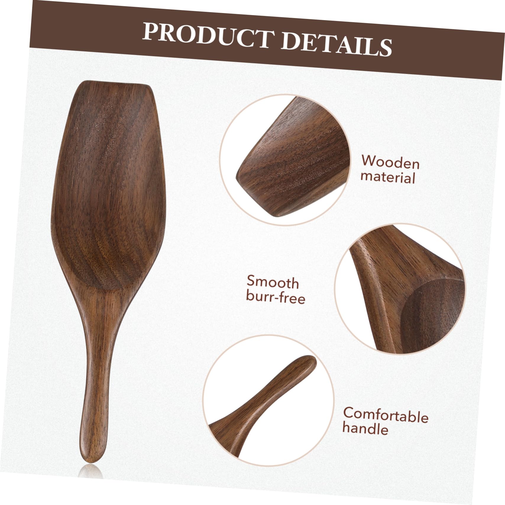 TOPBATHY 4piezas Cucharón De Madera Para Café y Cucharas De Madera Reutilizables Utensilio Práctico y Para Cocina y Restaurantes Para Infusiones y Café