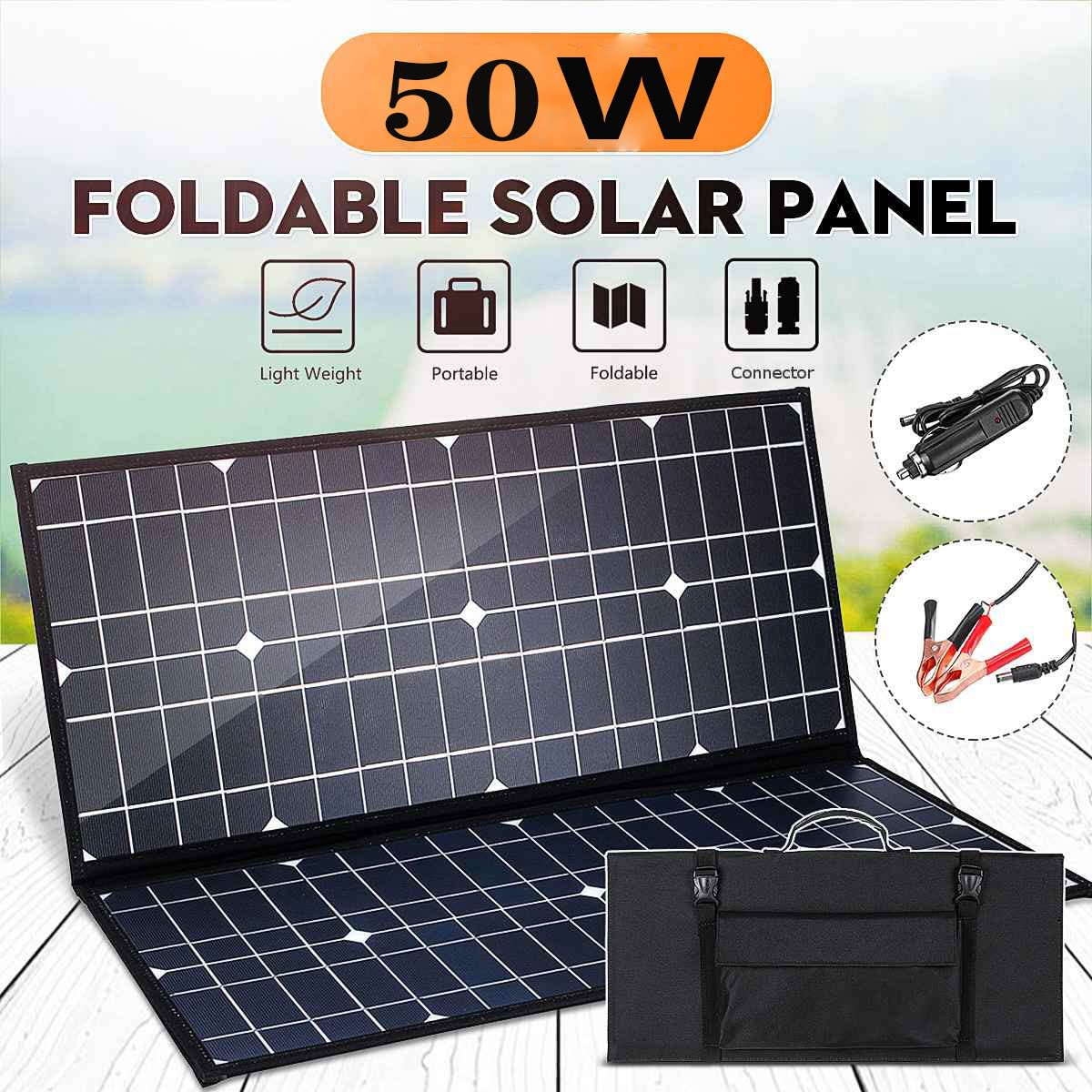 Pannello Solare Pannello Solare Pacchetto Solare da 50 W Pannello Solare Fotovoltaico Alimentazione Esterna Carica Solare Tesoro Energia Solare