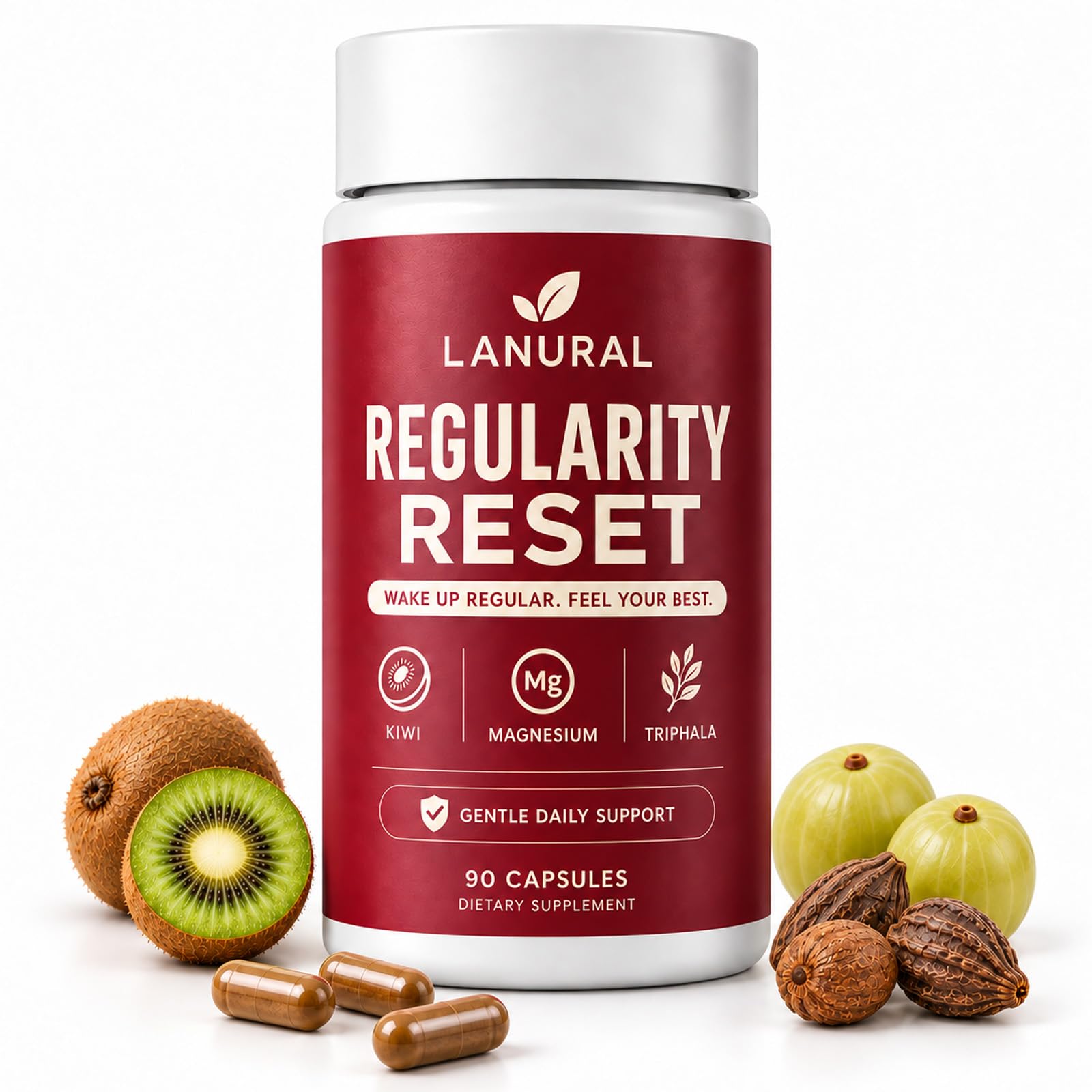 Lanural Regularity Reset, Daily Digestive Support, 90 Capsules