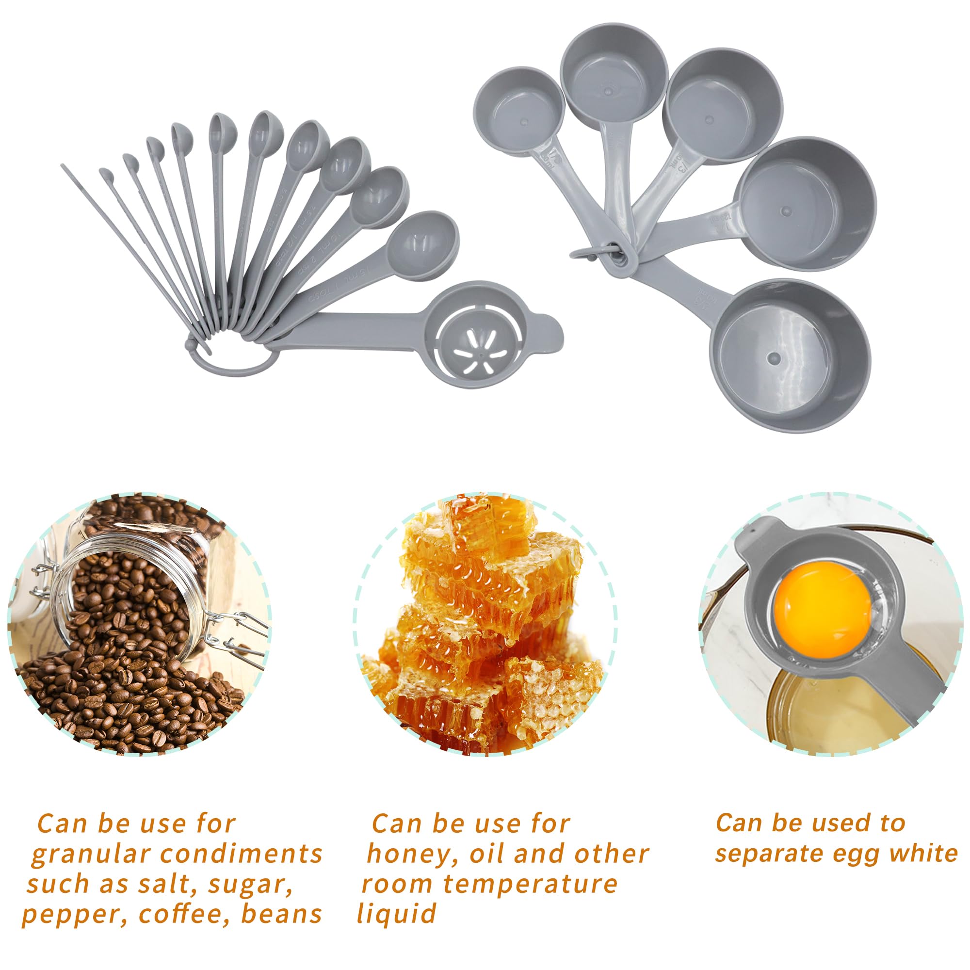 Tongjude 72 Stück Silikon-Backformen Set, Antihaft-Backformen Set, Easy Release Backofen Silikonpfanne für die Küche mit Kuchenformen, Laib Pfannen, Backformen, Messbecher und Löffel Set, grau
