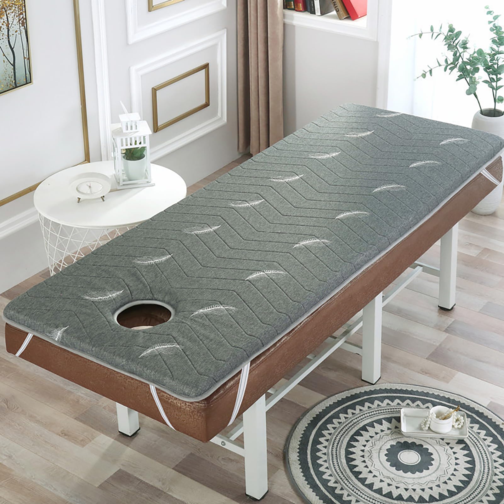 Surmatelas beauté pliable respirant pour lit de salon de beauté et massage